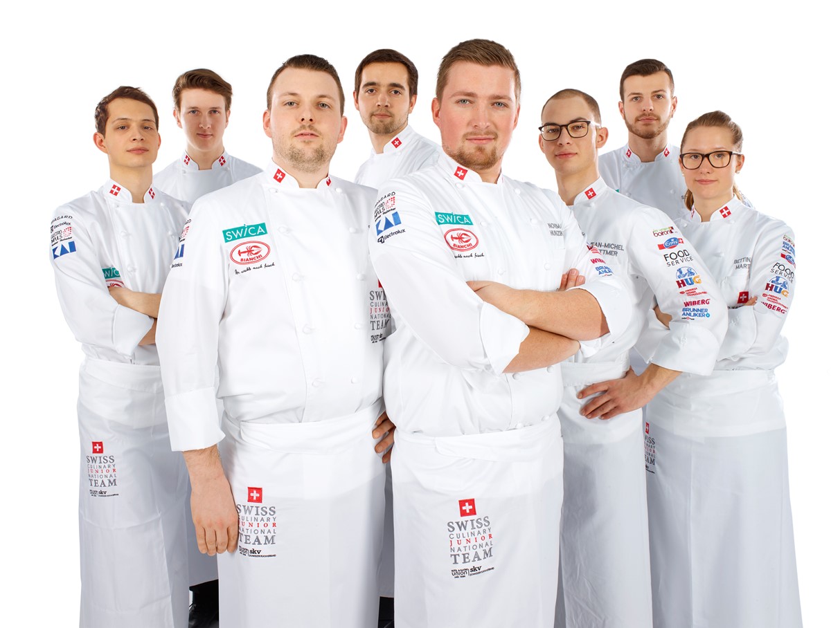 Teamchef Norman Hunziker (Mitte) will eine Erfolgsserie weiterführen: Die Schweizer Junioren-Kochnationalmannschaft siegte am World Culinary Cup bereits dreimal in Folge.