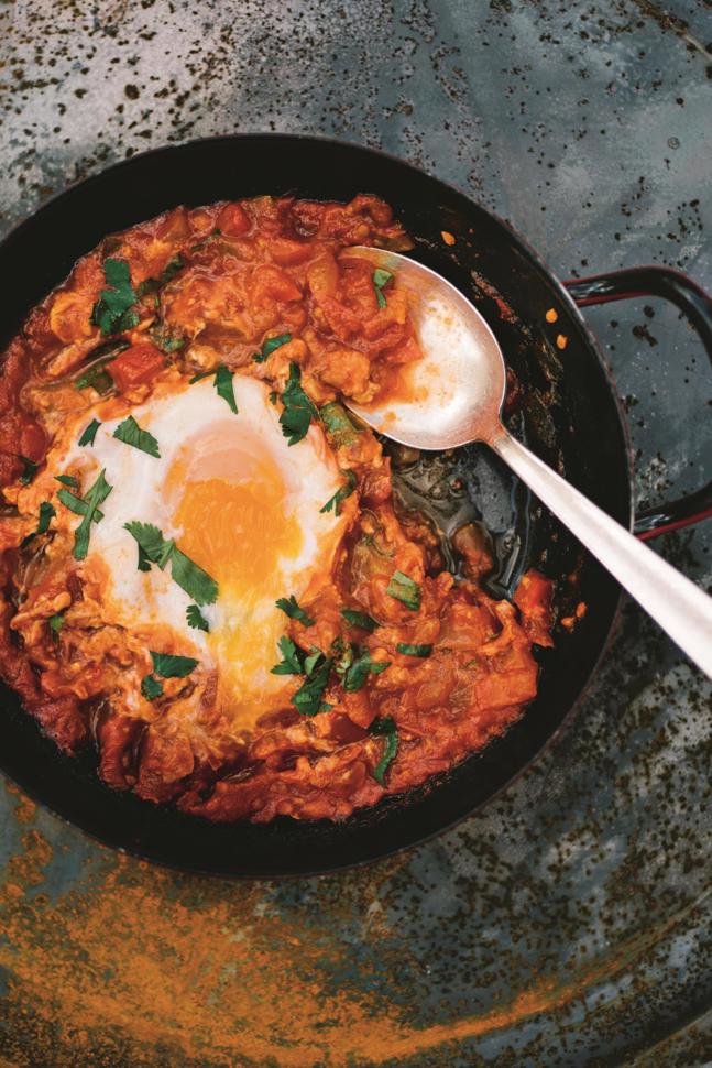 Shakshuka zum Frühstück: Einflüsse aus aller Welt werden in der Roten Wand mit Augenmass integriert.