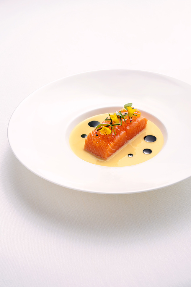 Saibling mit Raps und Kamille Saibling mit Raps und Kamille