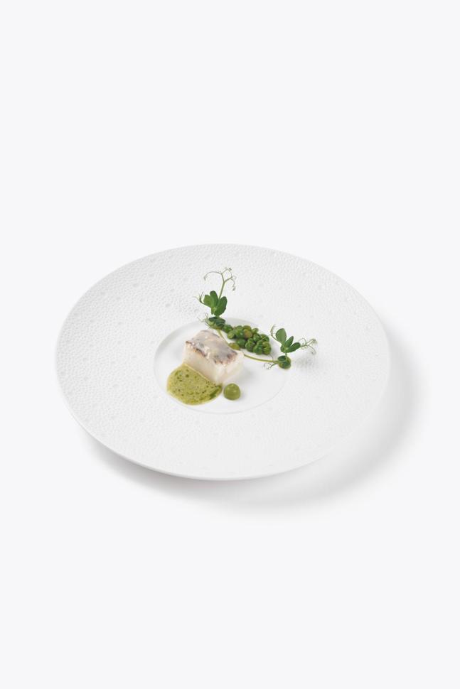 Black Cod, Erbse, Lardo